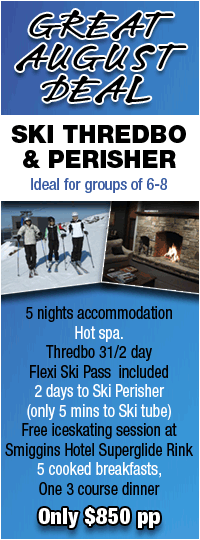 GREAT AUGUST DEAL - SKI THREDBO and PERISHER